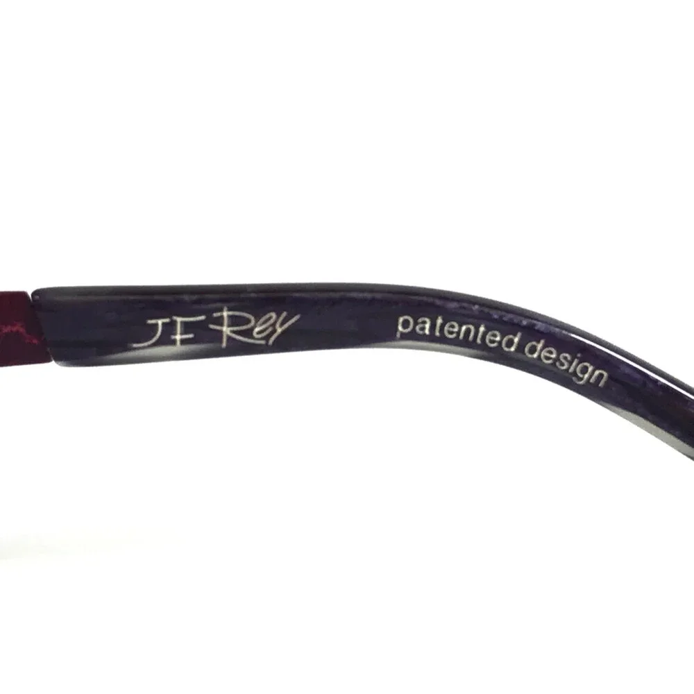 J.F. Rey Eyeglasses Frames JF2603 7575 Purple Reptile Lizard Print 53-17-130